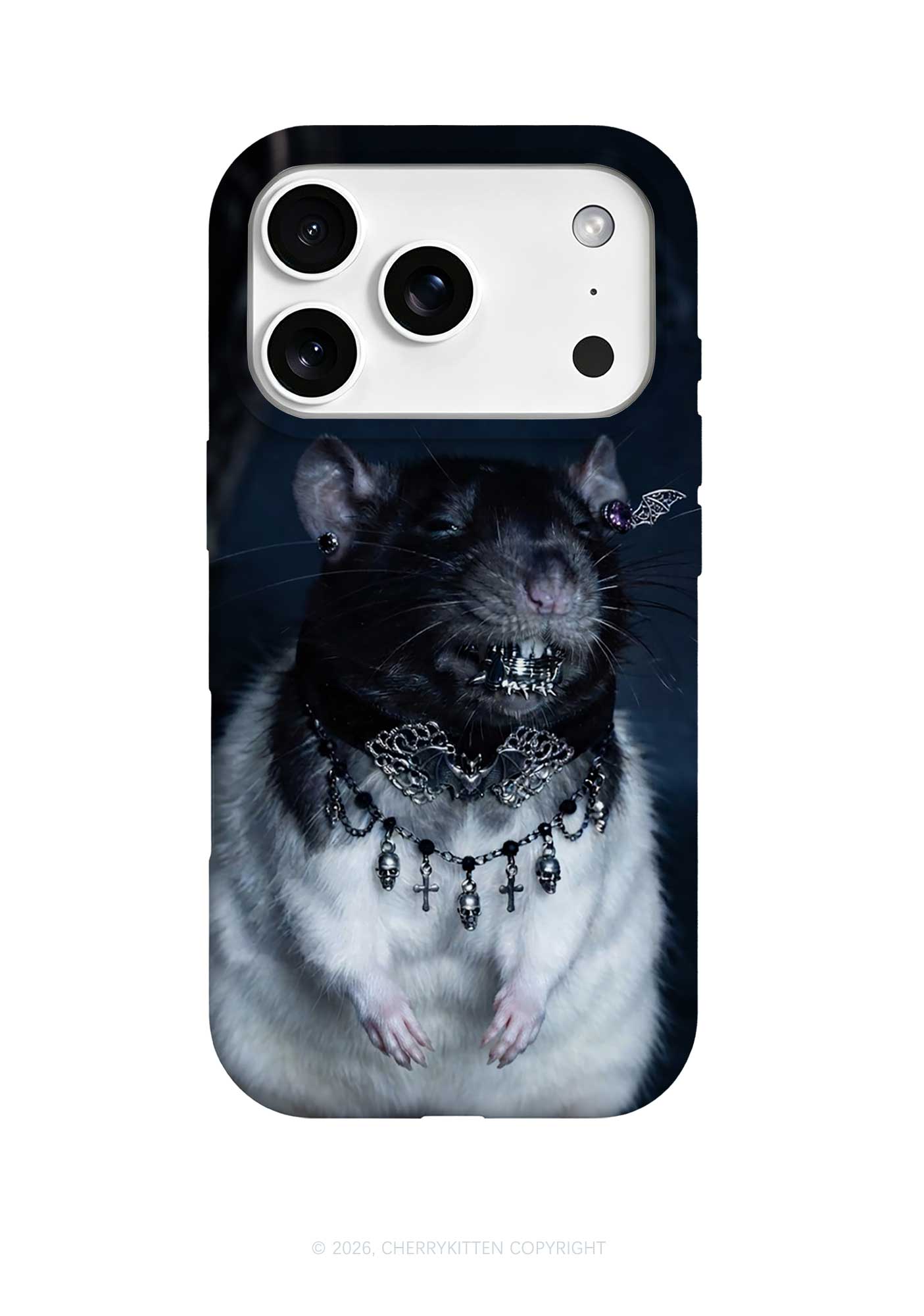 Gothic Jewelry Rat Y2K Phone Case Cherrykitten