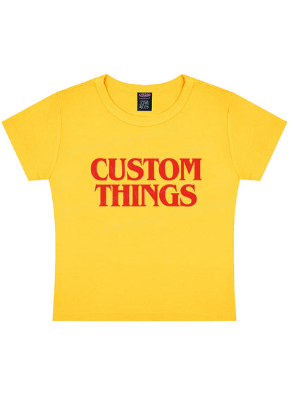 Custom Things Y2K Baby Tee Cherrykitten