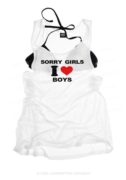 Sorry Girls I Love Boys Pride Y2K Sheer Boyfriend Tank Cherrykitten