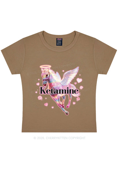 Angel K Horse Valentine's Day Y2K Baby Tee Cherrykitten