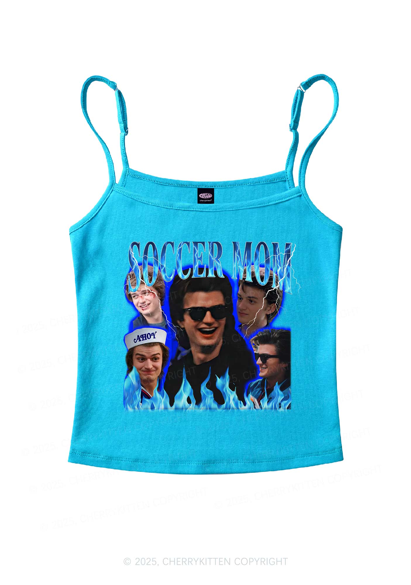 Blue Soccer Mom Y2K Spaghetti Strap Cami Cherrykitten