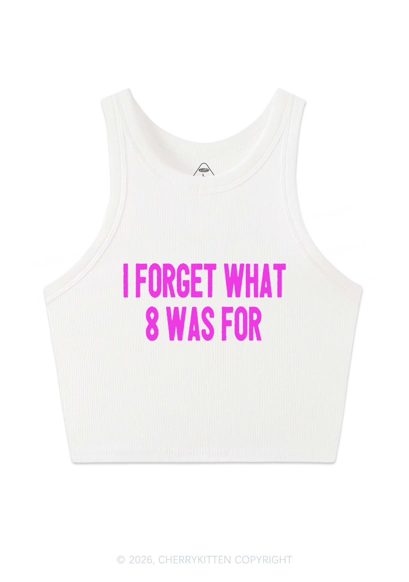 I Forget What Eight Was For Pride Y2K Crop Tank Top Cherrykitten