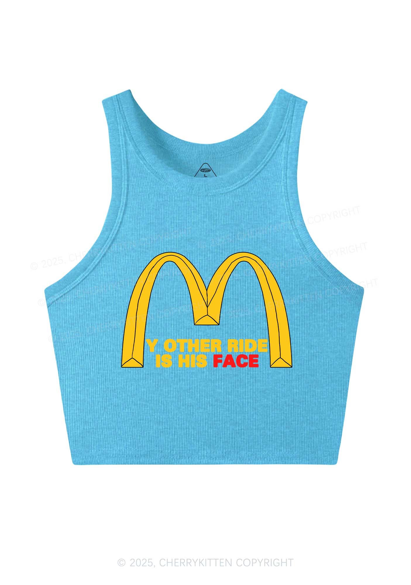 Ride His Face Y2K Crop Tank Top Cherrykitten
