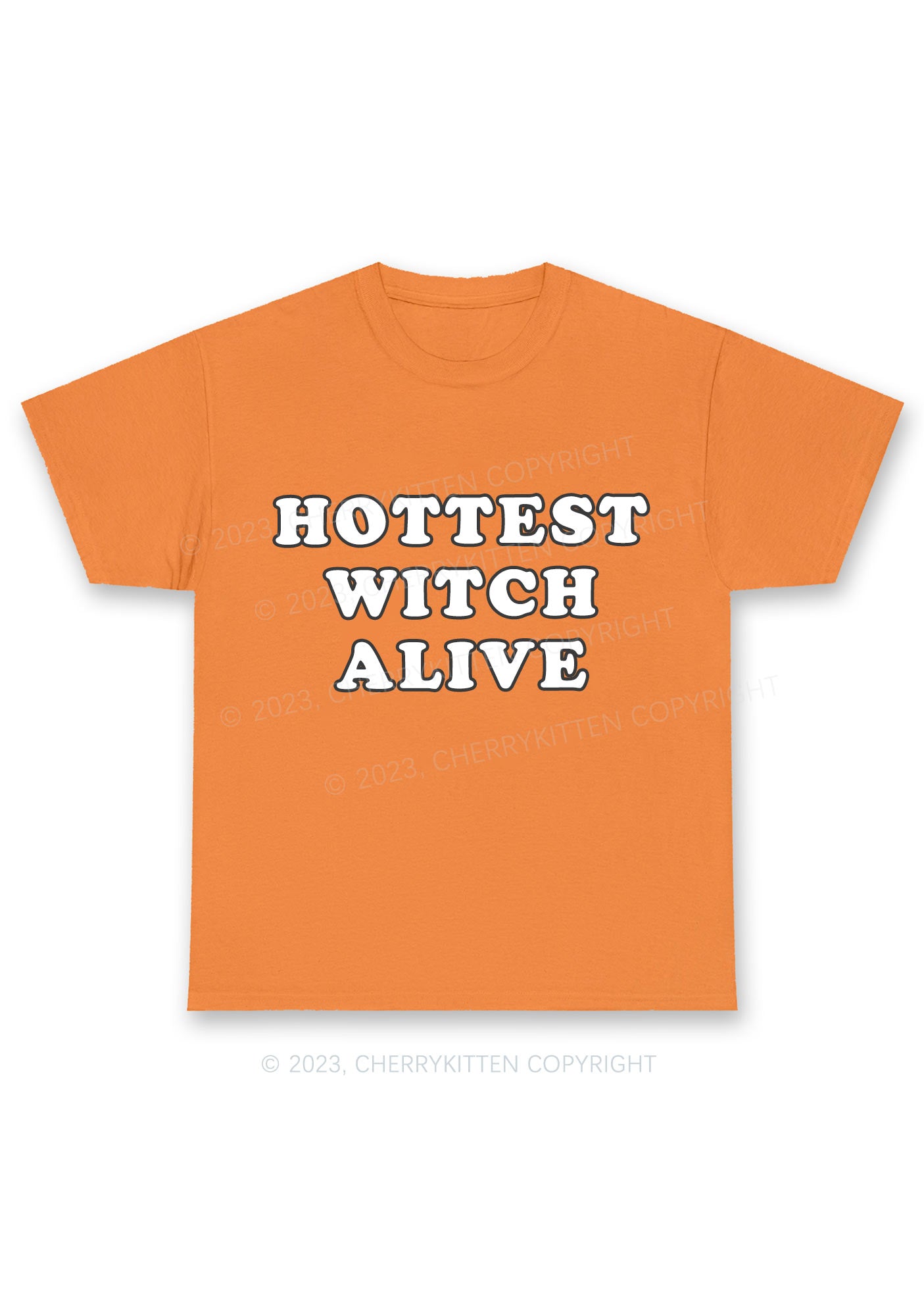 Hottest Witch Alive Halloween Chunky Shirt Cherrykitten