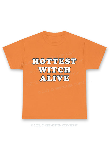 Hottest Witch Alive Halloween Chunky Shirt Cherrykitten