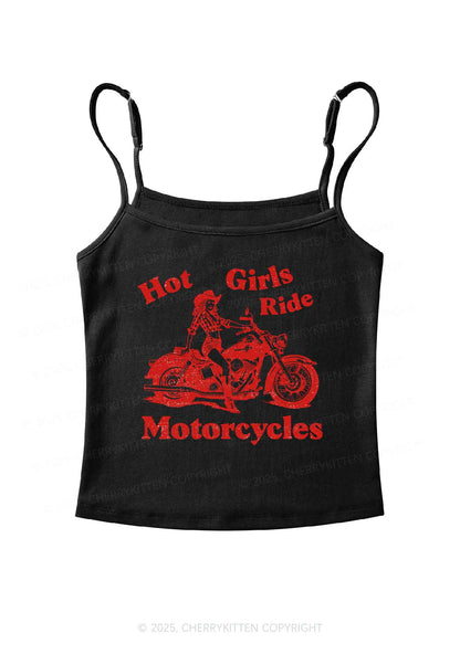 Hot Girls Ride Motorcycles Y2K Spaghetti Strap Cami Cherrykitten