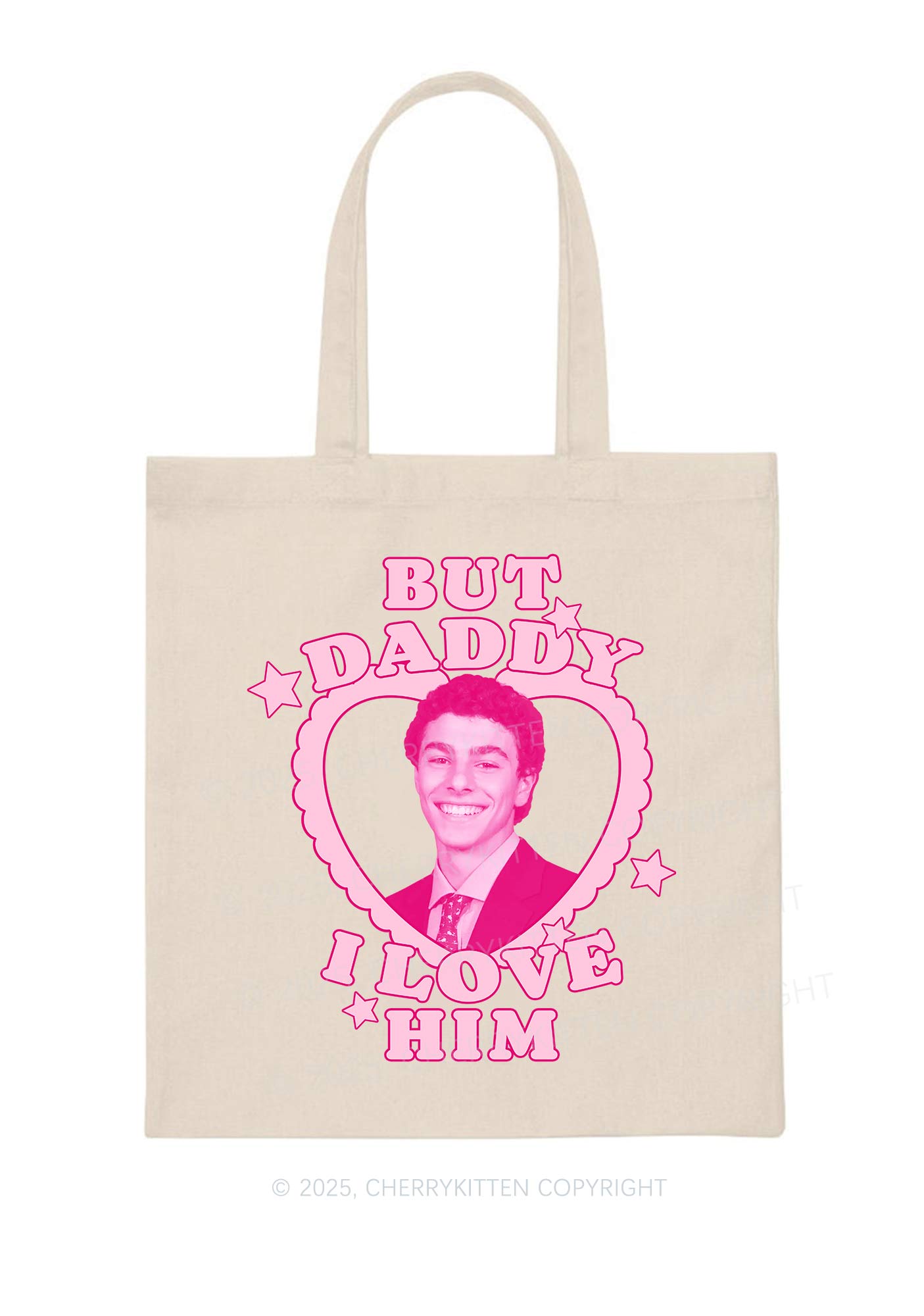 Daddy I Love Him Luigi Y2K Canvas Tote Bag Cherrykitten