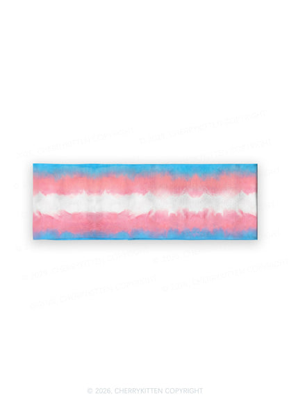Transgender Flag Pride Y2K Print Headband Cherrykitten
