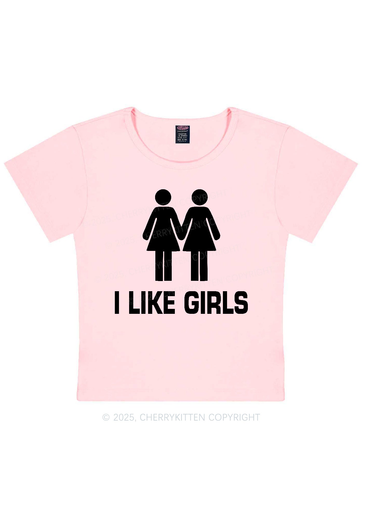 I Like Girls Pride Y2K Baby Tee Cherrykitten