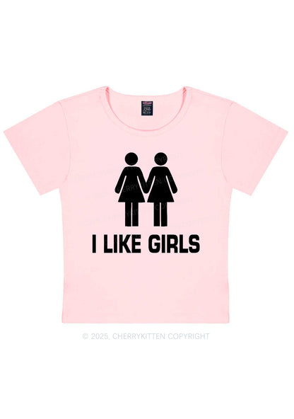 I Like Girls Pride Y2K Baby Tee Cherrykitten