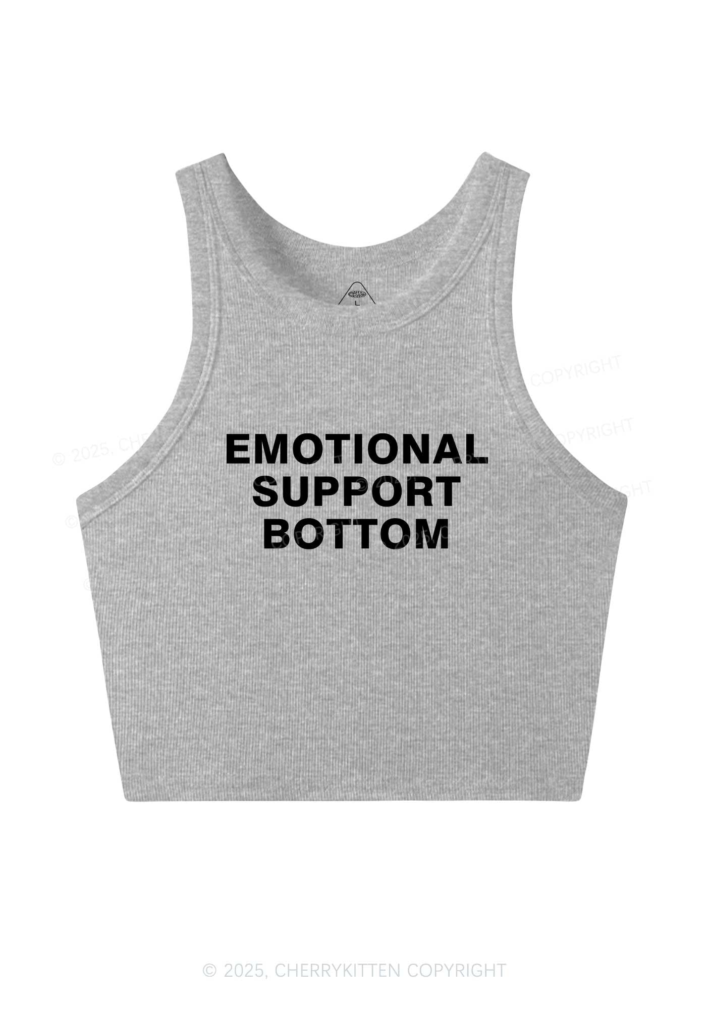 Emotional Support Bottom Pride Y2K Crop Tank Top Cherrykitten
