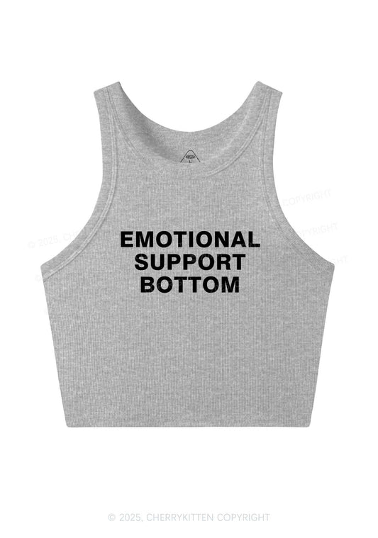 Emotional Support Bottom Pride Y2K Crop Tank Top Cherrykitten