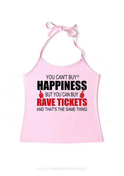 Happiness Rave Tickets Y2K Halter Neck Cami Cherrykitten