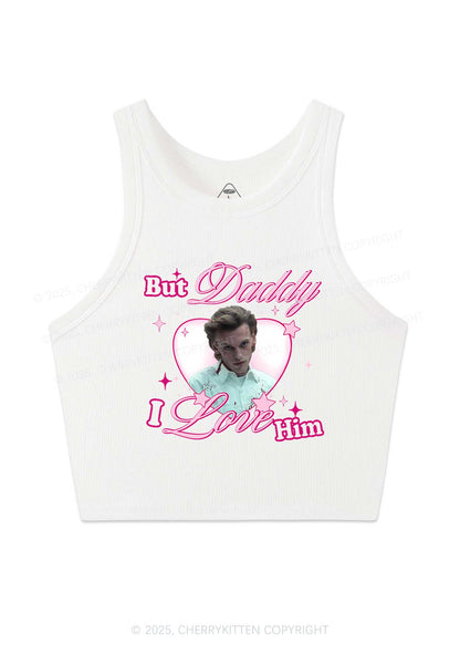 Daddy I Love Number One Y2K Crop Tank Top Cherrykitten