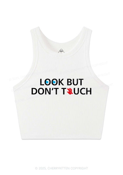 Look Dont Touch Y2K Crop Tank Top Cherrykitten