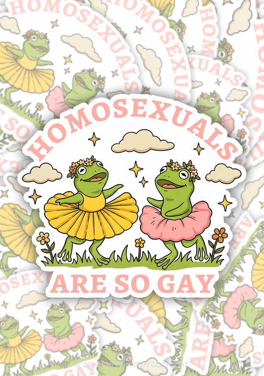 Homosexuals Are So Gay Pride 1pc Y2K Sticker Cherrykitten