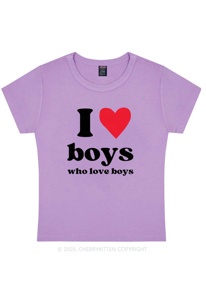 I Love Boys Pride Y2K Baby Tee Cherrykitten