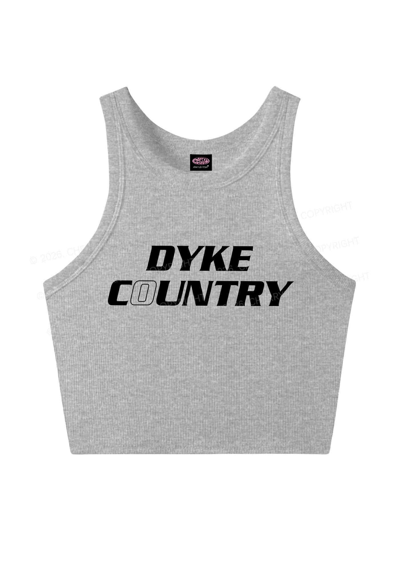 Dyke Country Pride Y2K Crop Tank Top Cherrykitten