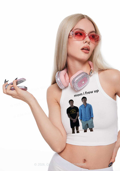 Mom I Frew Up HR Y2K Crop Tank Top Cherrykitten