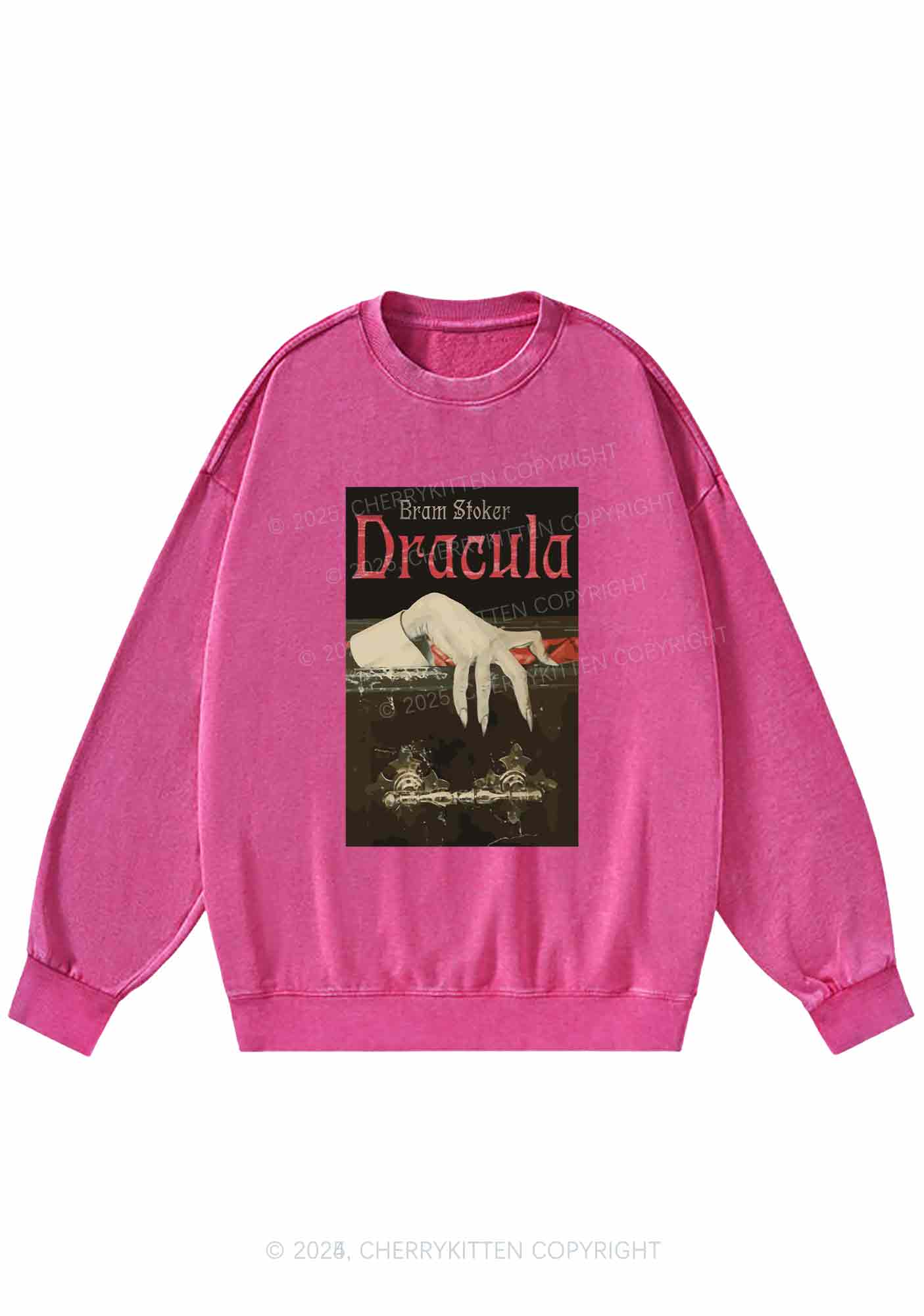 Halloween Creepy Claw Y2K Washed Sweatshirts Cherrykitten