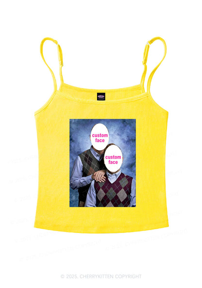 Custom Step Brothers Portrait Y2K Spaghetti Strap Cami Cherrykitten
