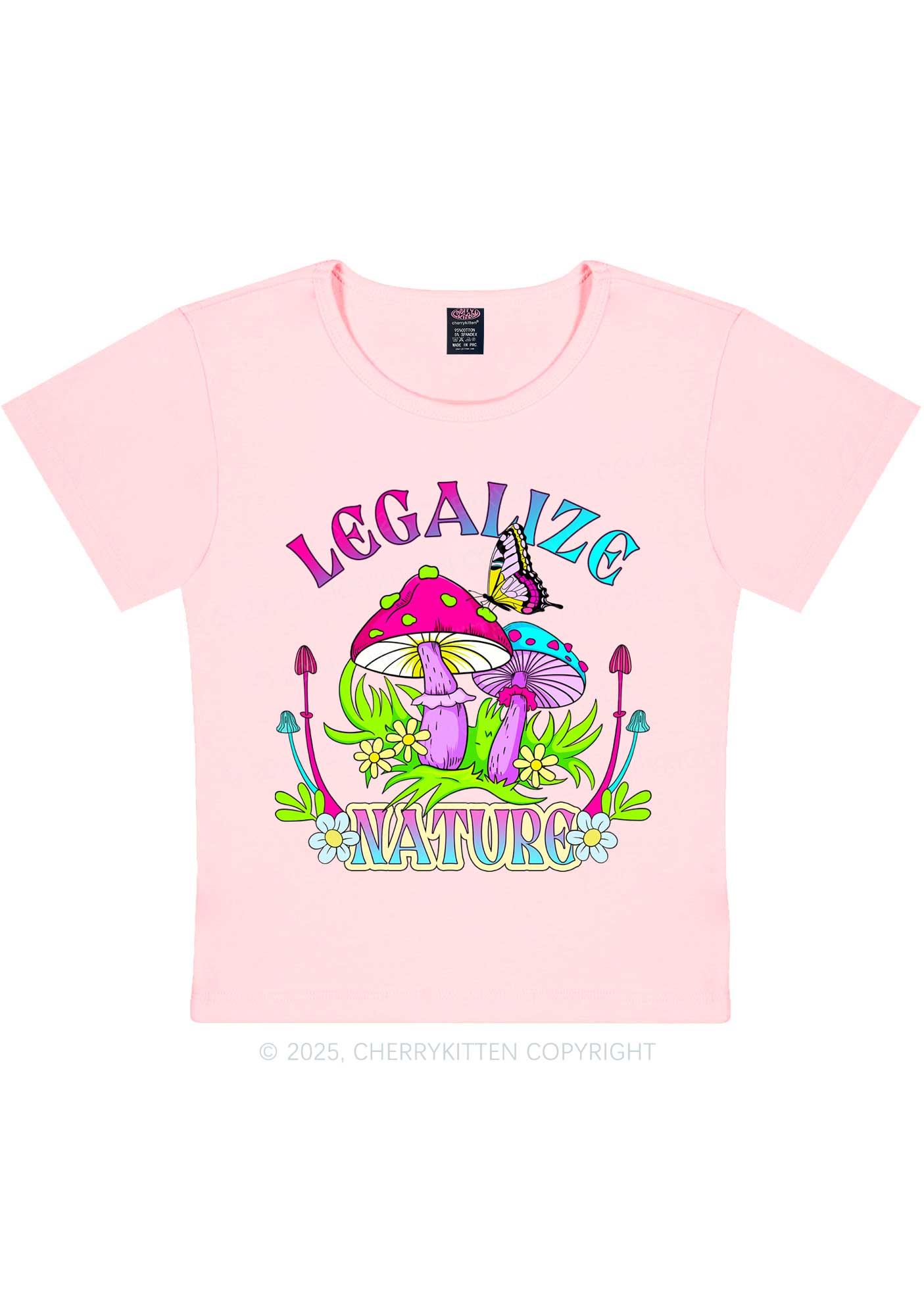 Legalize Nature Shrooms Y2K Baby Tee Cherrykitten