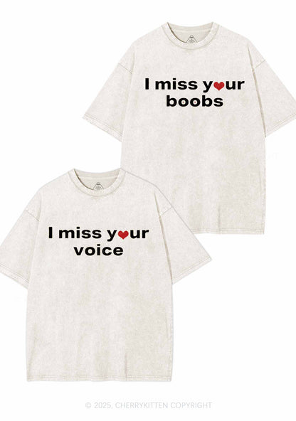 Miss Your Voice Bxxbs Y2K Valentine's Day Washed Tee Cherrykitten