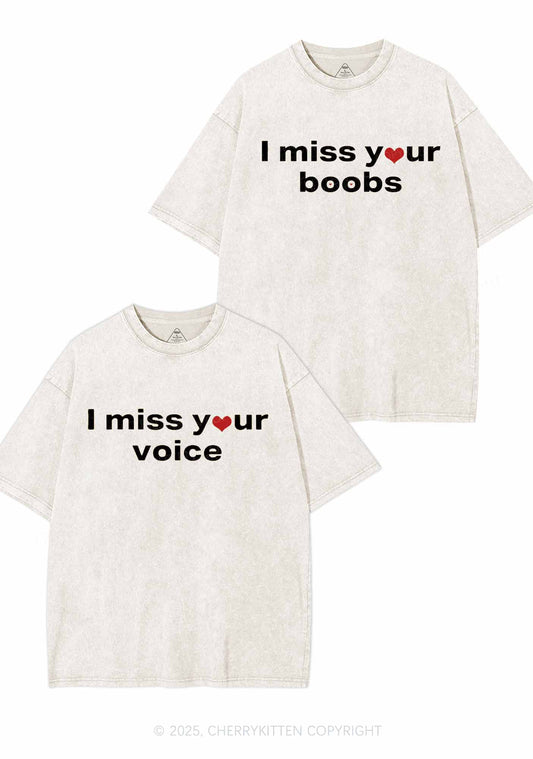 Miss Your Voice Bxxbs Y2K Valentine's Day Washed Tee Cherrykitten