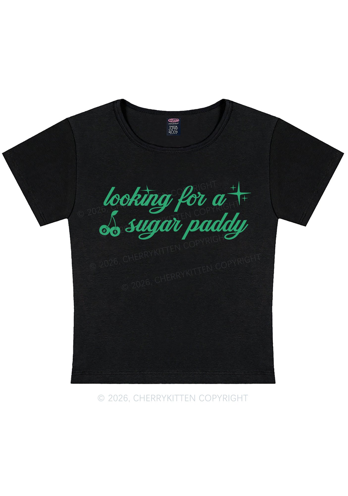 Looking For A Sugar Paddy St Patricks Y2K Baby Tee Cherrykitten