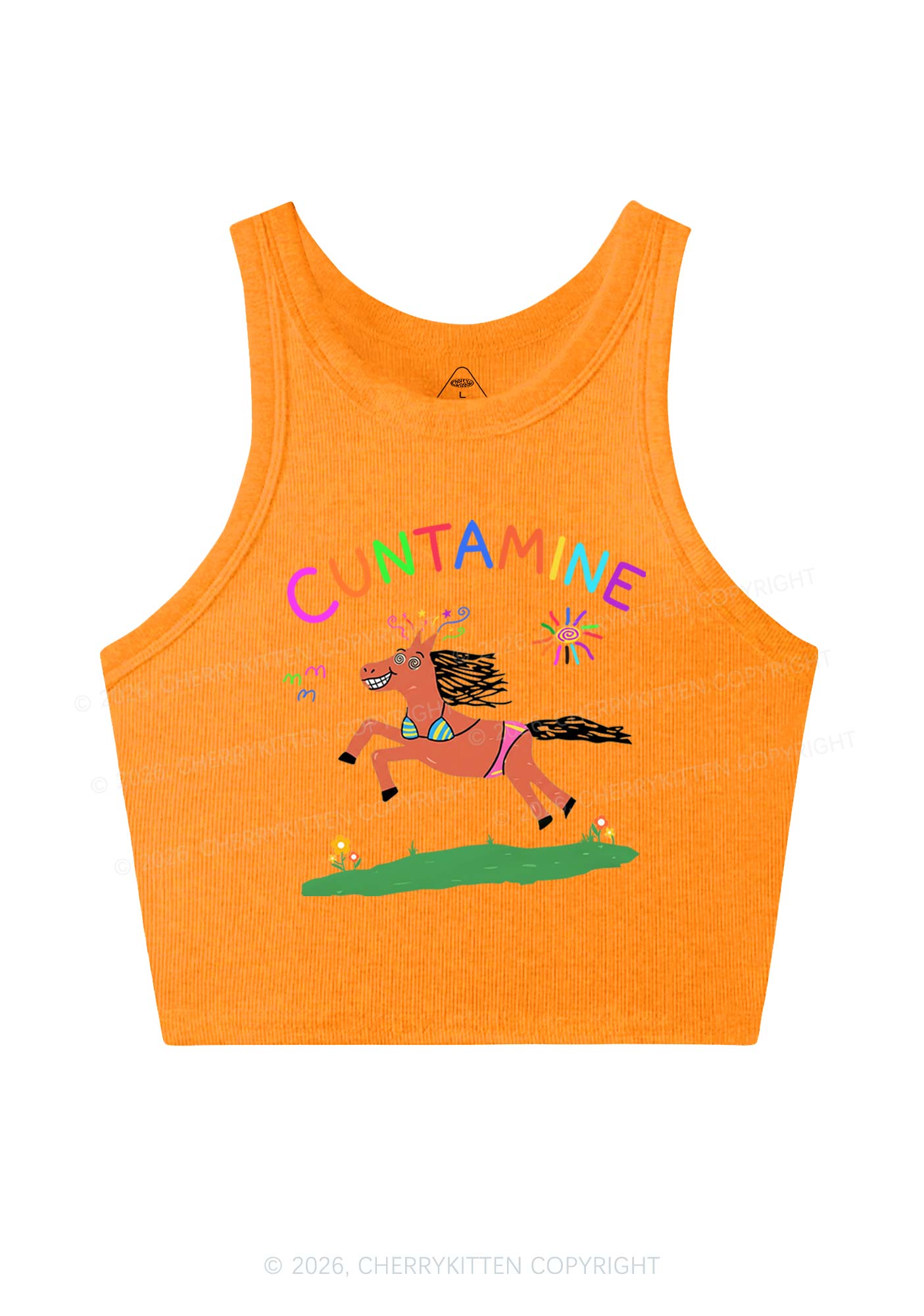 Cxxtamine Pony Y2K Crop Tank Top Cherrykitten