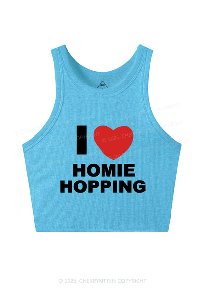I Love Homie Hopping Y2K Crop Tank Top Cherrykitten