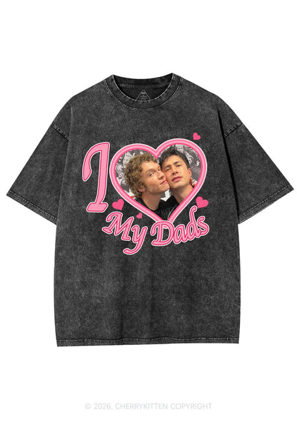 I Love My Dads HR Y2K Shirts Washed Tee Cherrykitten