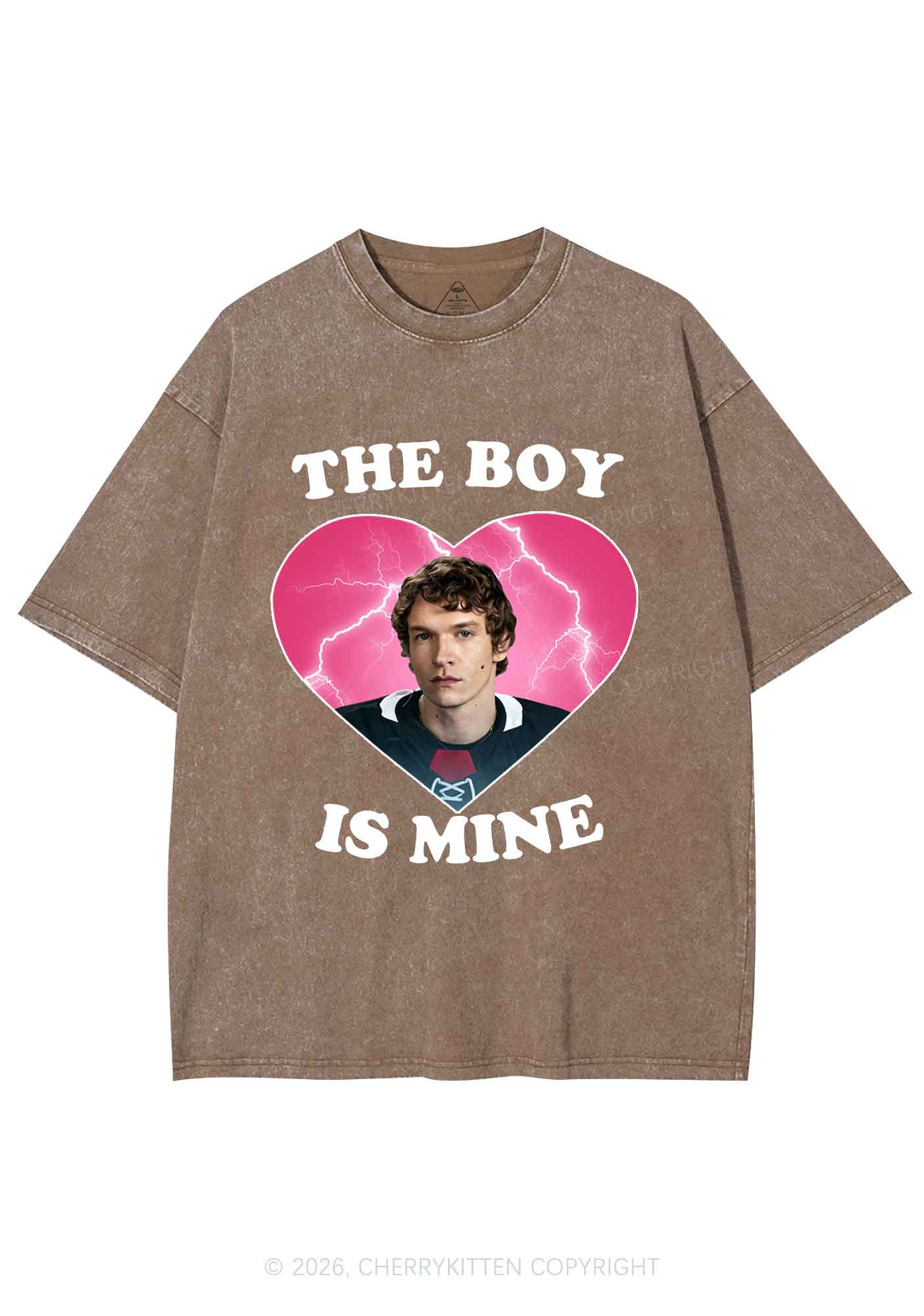 The Boy Is Mine CS Y2K Shirts Washed Tee Cherrykitten
