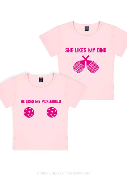 Pickleball Couple Y2K Valentine's Day Baby Tee Cherrykitten