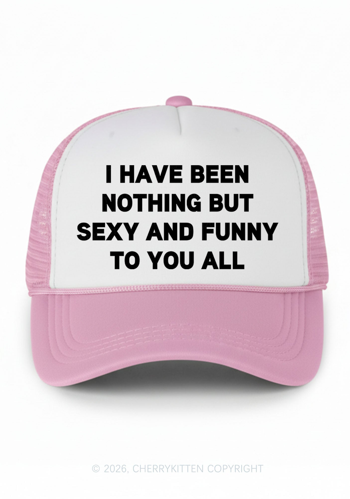 I Have Been Funny Y2K Colorblock Trucker Hat Cherrykitten