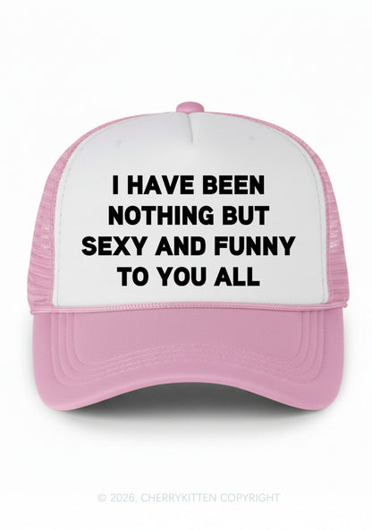 I Have Been Funny Y2K Colorblock Trucker Hat Cherrykitten