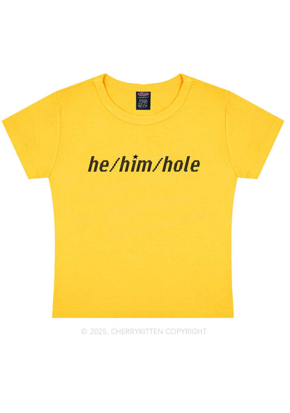 He Him Hole Pride Y2K Baby Tee Cherrykitten