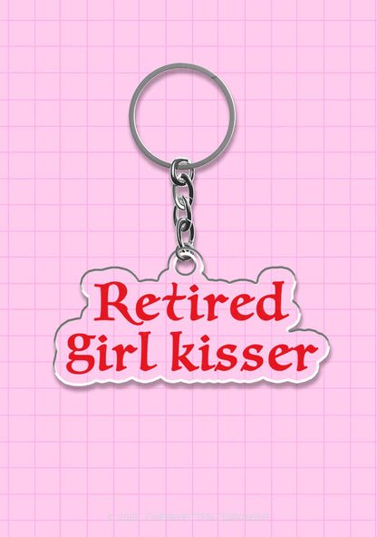 Retired Girl Kisser Pride 1Pc Y2K Keychain Cherrykitten
