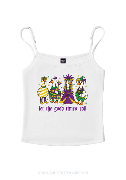 Let The Good Times Roll Y2K Spaghetti Strap Cami Cherrykitten