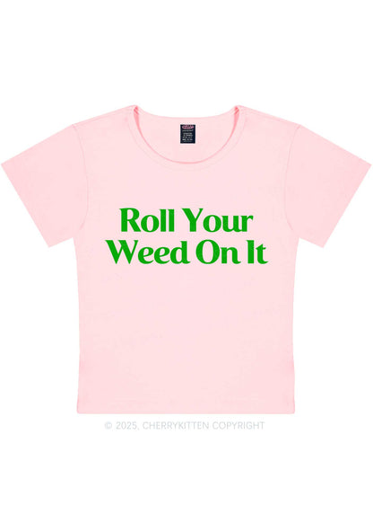 Roll Your Wxxd On It Y2K Baby Tee Cherrykitten