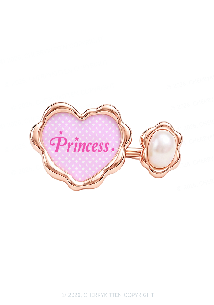Princess Pink Star Y2K Rings Cherrykitten