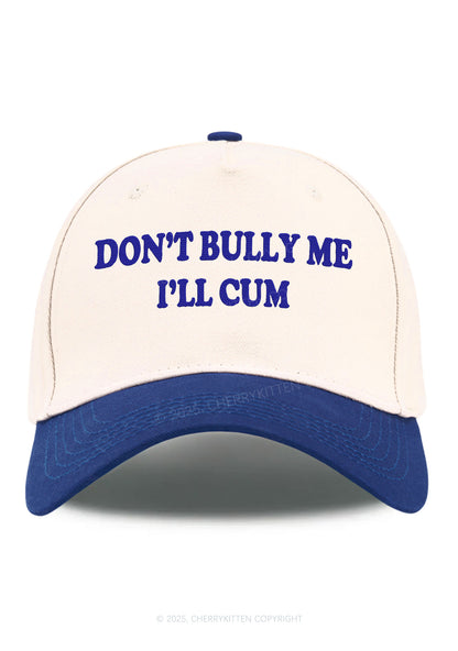 Embroidered Dont Bully Me Y2K Color Block Baseball Cap Cherrykitten