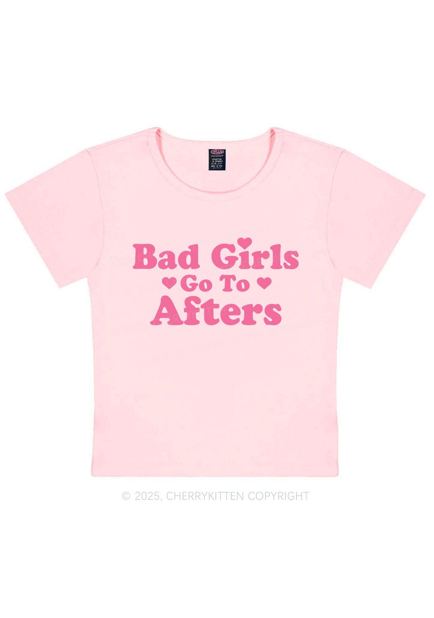 Bad Girls Go Afters Y2K Baby Tee Cherrykitten