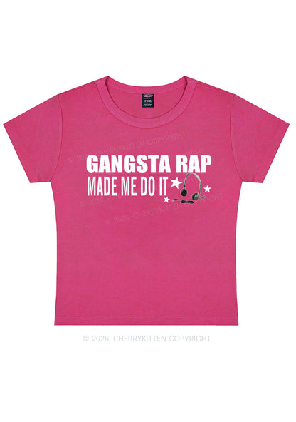 Gangsta Rap Made Me Do It Y2K Baby Tee Cherrykitten