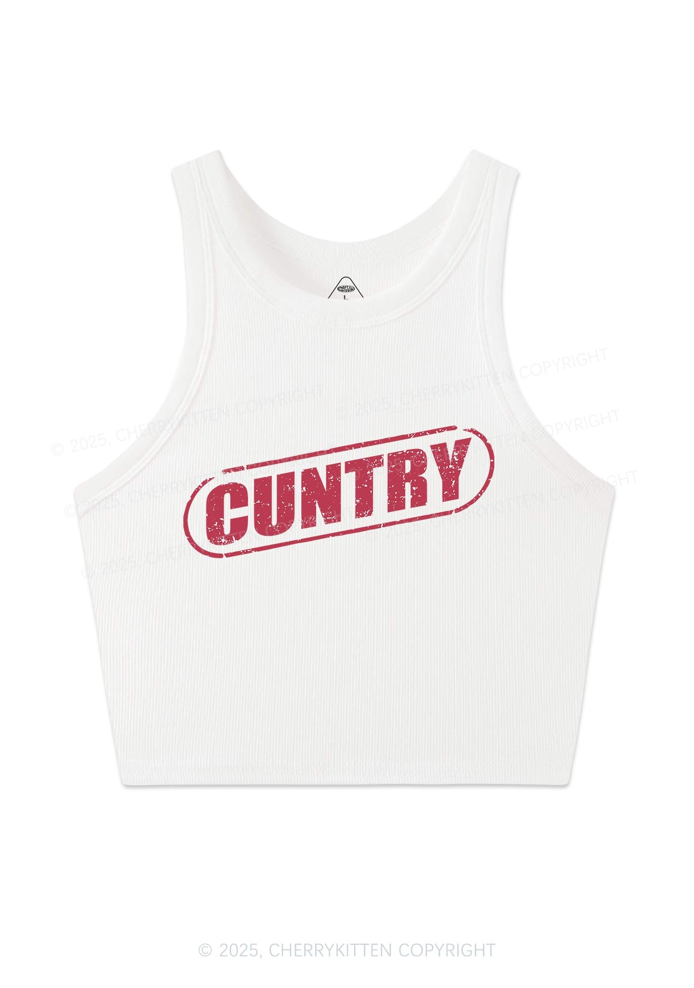 Cuntry Y2K Crop Tank Top Cherrykitten