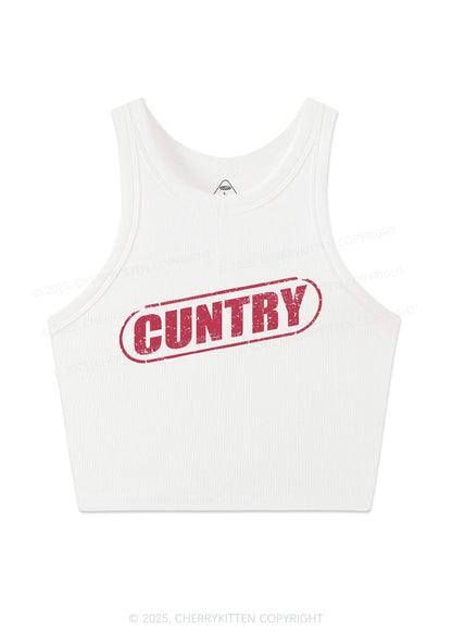 Cuntry Y2K Crop Tank Top Cherrykitten