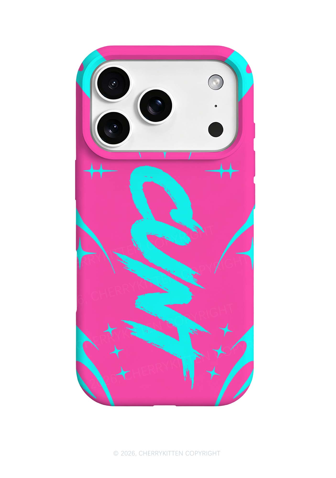 Mint Green Cxxt On Pink Y2K Phone Case Cherrykitten