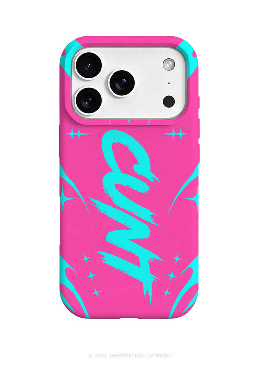 Mint Green Cxxt On Pink Y2K Phone Case Cherrykitten