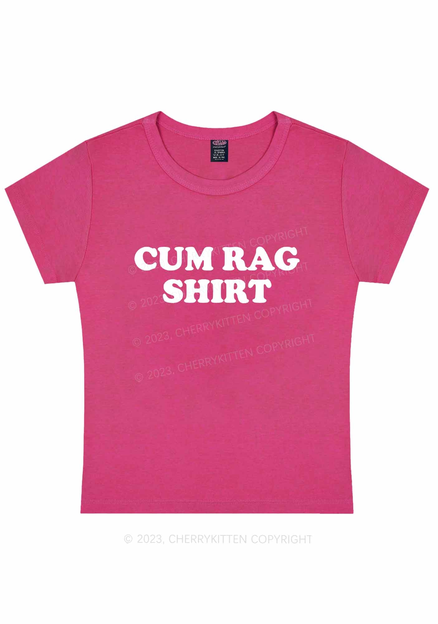 Curvy Rag Shirt Y2K Baby Tee Cherrykitten