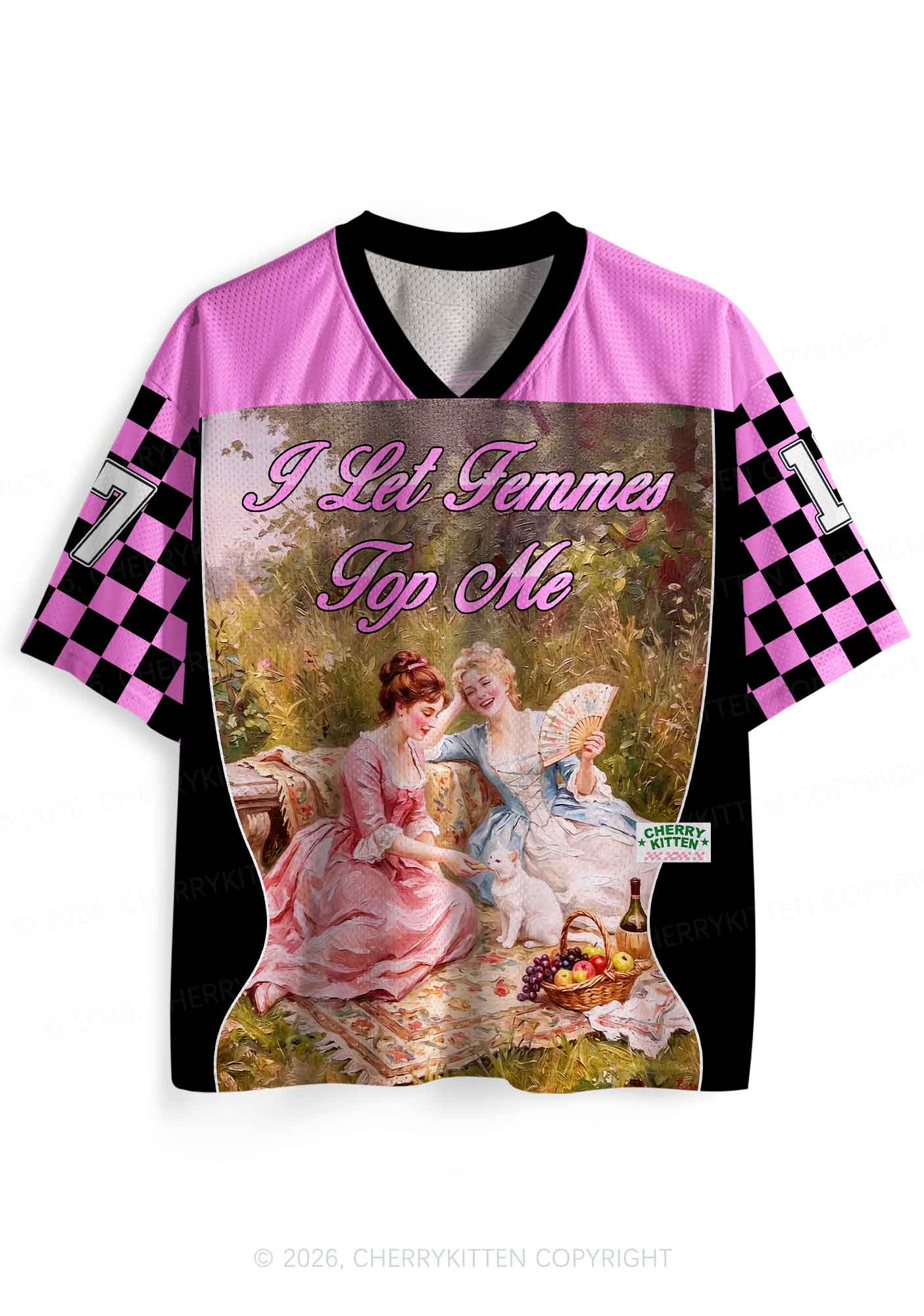 I Let Femmes Top Me Picnic Girls Pride Y2K Sport Jersey Shirts Cherrykitten